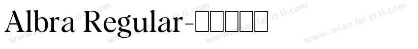 Albra Regular字体转换